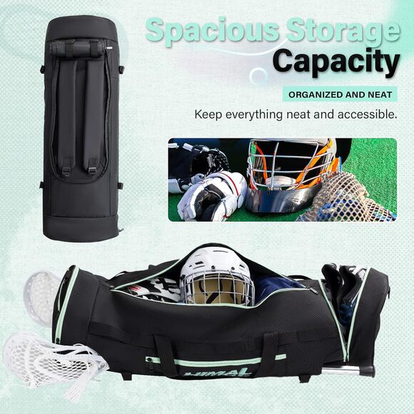 Himal Outdoors Lacrosse Backpack With Dual Strap, 2 Stick Holders and Separate - Picture 4 of 7